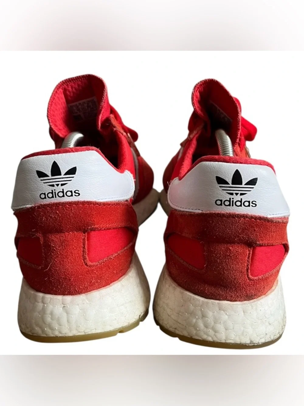 Adidas Iniki Runner Red White Mens 10.5 Sneakers BB2091 Athleisure Shoes